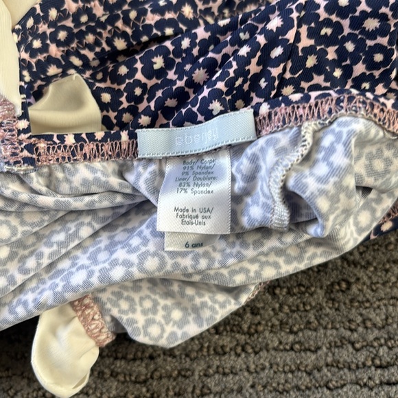 Eberjey Navy and Pink Floral Swimsuit - Picture 2 of 2